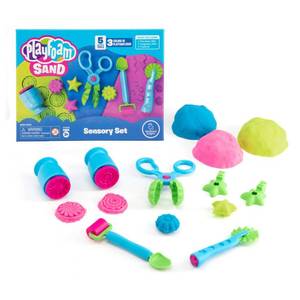 lot 17467 image: Educational Insights Playfoam Sand Sensory Set With Assorted Colors & 5 Tools, Play Sand, Sensory Toys For Kids, Gift For Boys & Girls, Ages 3 - Retail $25