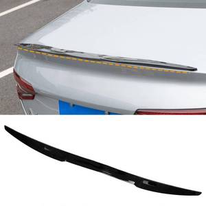 lot 17471 image: AUTOXBERT 45 Universal Car Rear Spoiler Roof Lip V-Style Spoiler Tail Trunk Spoiler Wing Closs Black, Improve Your Car Aerodynamic & Sport Appearance - Retail $27