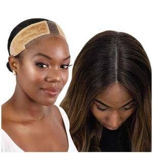 lot 17479 image: MILANO COLLECTION Wigrip, Premium Lace Wig Band for Women, Fully Adjustable & Reinforced Lace Wig Grip Band by Hairline, Comfortable and Secure Glueless Velvet Headband, Nude - Retail $20