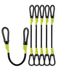 lot 17480 image: 8 Pcs 24 Inch Carabiner Bungee Cord with Aluminum Alloy Hooks, Black Bungee Straps with Superior Elasticity & Excellent UV Protection for Luggage Rack, Cargo, Hand Carts, Bike, Camping, Outdoor - Retail $13