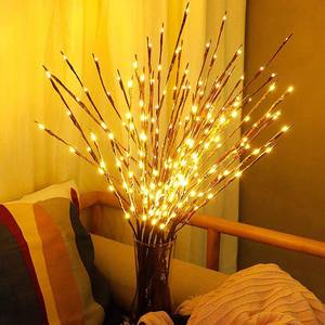 lot 17486 image: DK177 2 Pack Led Branch Light Battery Operated Lighted Branch Vase Filler Willow Tree Artificial Little Twig Power Brown 30 Inch 20 LED for Home Romantic Decoration, Warm White - Retail $10