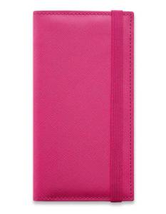 lot 17508 image: Zreal Checkbook Cover for Women, Hot Pink �� Premium Vegan Leather Holder for Personal Checks, Slim Design with Pen Loop, Clear Divider, Fits Top & Side-Tear Duplicate Checks - Retail $9