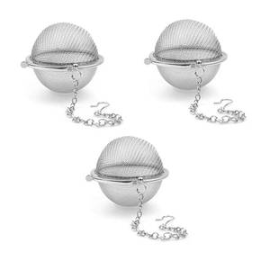lot 17509 image: 3PCS Premium Tea Infusers, Loose Leaf Tea, Upgraded Tea Strainers and Tea Balls for Flavoring Herbal Spices and Seasonings - Retail $6