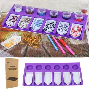 lot 17511 image: Diamond Painting Accessories Tray Organizer for Diamond Art Kits for Adults, Diamond Art Accessories Tools Kits, Diamond Art Storage Tray for Glitter Rhinestones, Diamond Bead Organizer Tray - Retail $12