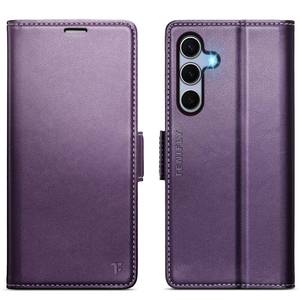 lot 17517 image: Tenifly for Samsung Galaxy S25 Case Wallet with RFID Blocking Card Holder, PU Leather Kickstand Protective Flip Phone Cover Fit for Galaxy S25 6.2, Purple - Retail $20