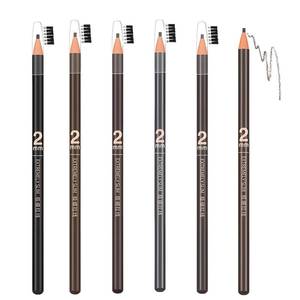 lot 17520 image: 6pcs 2mm Ultra-Thin Eyebrow Pencil with Brush Waterproof Long-Lasting Slim Eyebrow Pencil Peel off Microblading Mapping Pencils (Mix 6 Colors) - Retail $8