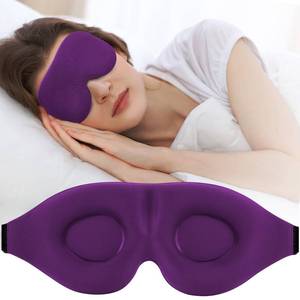 lot 17523 image: ZGGCD Sleep Mask for Side Sleeper, Light Blocking Sleeping Eye Mask for Women Men, 3D Contoured Cup Night Blindfold, Luxury Eye Cover Eyeshade with Adjustable Strap for Travel, Nap, Purple - Retail $10