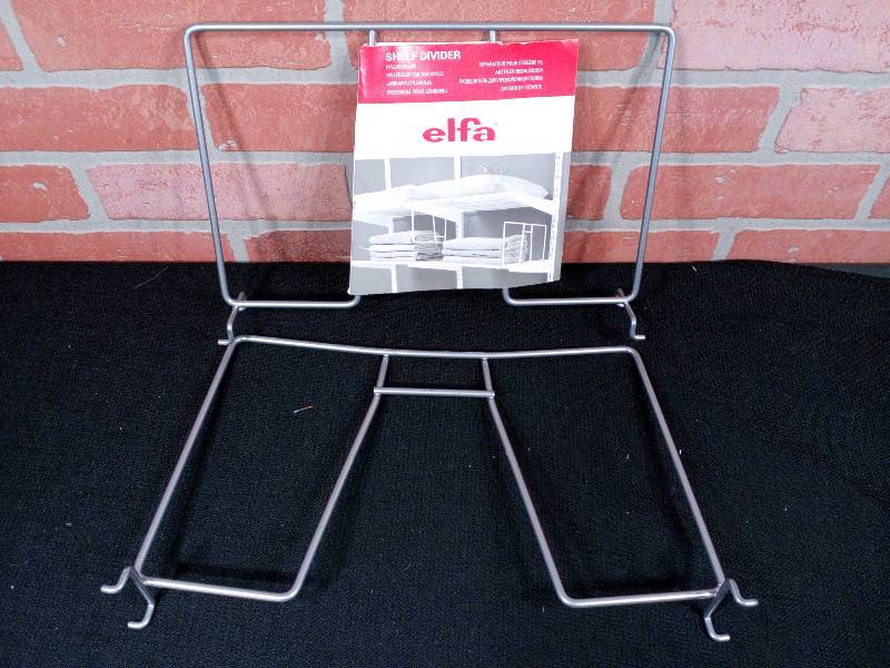 lot 13 image: Elfa Shelf Dividers Platinum Wire