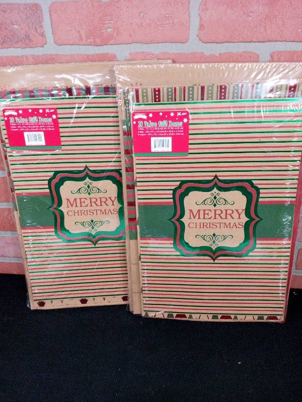 lot 41 image: Foil Kraft Christmas Gift Box Assortment