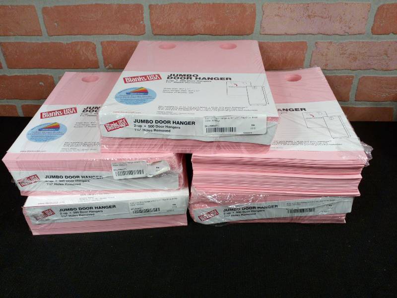 lot 92 image: Blanks USA Jumbo Door Hanger Blanks