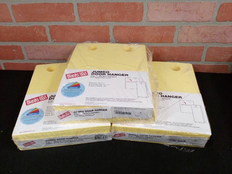 lot 90 image: Blank USA Jumbo Door Hanger Blanks