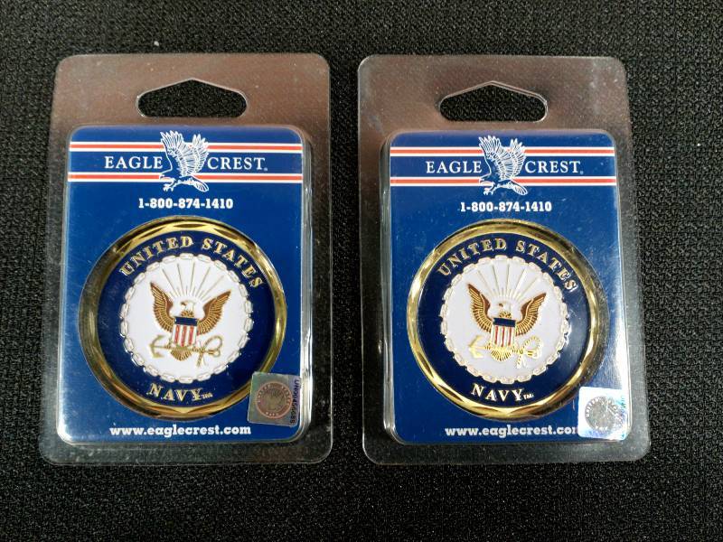 lot 148 image: Eagle Crest Navy Emblem Challenge Coins