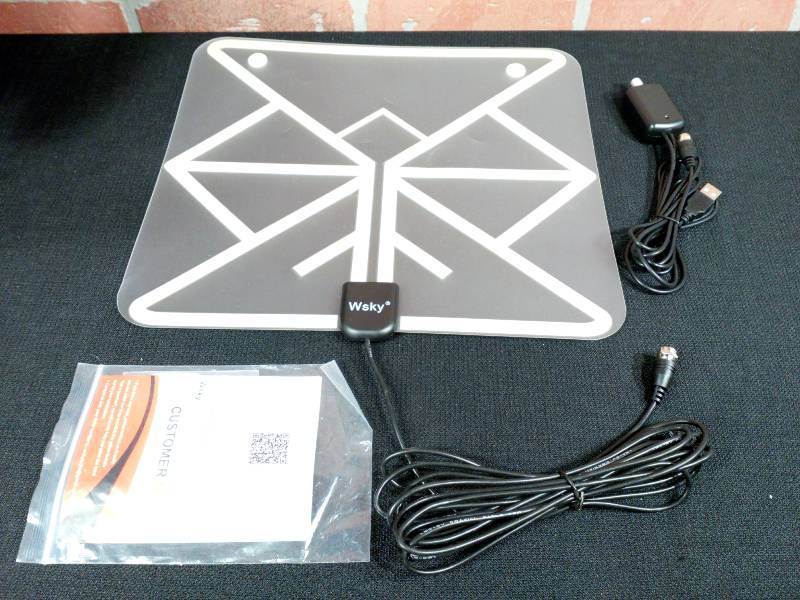 lot 149 image: Wsky 60-100 Miles Transparent Digital HDTV Antenna