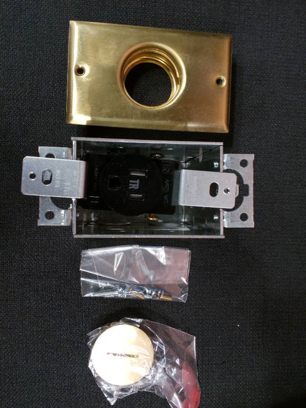 lot 162 image: Arrow Heart Eaton Floor Box Assembly With Single Receptacle 5-15R