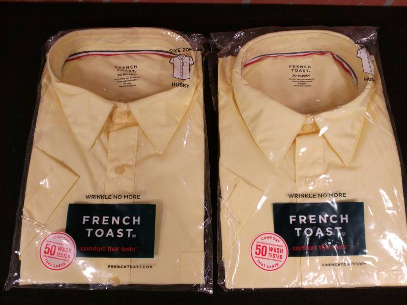 lot 213 image: French Toast School Uniform Poplin Shirt - Short Sleeve