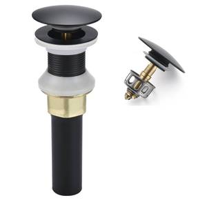 lot 26901 image: Rockgoya Bathroom Sink Drain,Drain Stopper Bathroom Sink Without Overflow,Pop Up Drain Assembly with Detachable Strainer Basket,Built-in Anti-Clogging Strainer,Stainless Steel Mattle Black - Retail $13