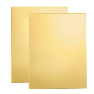 lot 40653 image: 1Pcs Brass Sheet 8 x 10, 24 Gauge(0.5mm) Thickness Metal Sheets No Scratches Film Attached Brass Plates for Crafting Carving Stamping DIY Crafts Jewelry Models - Retail $18