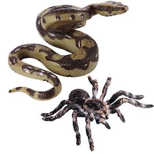 lot 40679 image: BOTICAKO Realistic Fake Snake & Fake Spider, Prank Stuff Look Real, Rubber Snake Prank Toy - Retail $16
