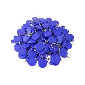 lot 40683 image: ETEKJOY 100PCS 13.56MHz RFID Key Fob Proximity IC Card ISO14443A Token Tag for Electronic Smart Door Lock, Compatible with MIFARE Classic 1K Card M1, Read Only (Blue) - Retail $19