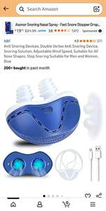 lot 49829 image: NBF Anti-Snoring Device with Double Vortex Technology - Retail $19