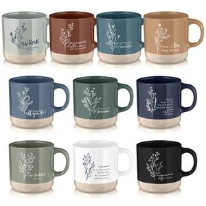 lot 49847 image: Didaey 10 Pcs Thank You Mugs Bulk Appreciation Gifts for Employee Coworkers Staff Teachers Volunteer Social Worker Office Team Wildflower Inspirational Ceramic Coffee Mugs Thank You Farewell Gifts - Retail $50