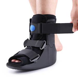 lot 49860 image: Veanvoky Inflatable Walking Boot, Air Cam Walker Fracture Boot Orthopaedic boot for Sprained Ankle, Short Air Walker Brace for Broken Foot Achilles Tendon Injury Black (Small) - Retail $38
