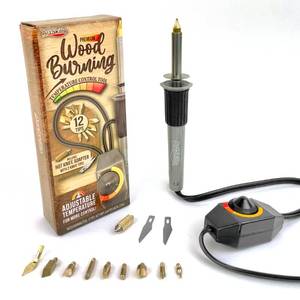 lot 49862 image: ArtSkills Wood Burning Tool Kit for Adults Teens & Beginners 16 Piece Complete Woodburning Kit with Adjustable Temperature Wood Burning Pen, 12 Tips, Hot Knife Adapter Wood Engraver for DIY Crafts - Retail $20