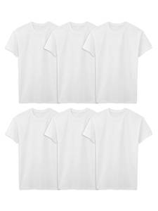 lot 49872 image: Fruit of the Loom mens Stay Tucked Crew T-shirt Underwear, Tall Man - White 6 Pack, X-Large US - Retail $28