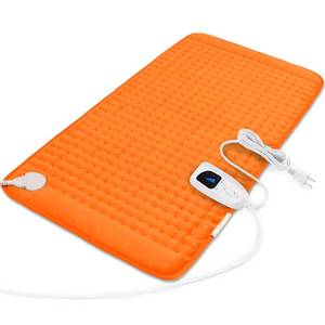 lot 59922 image: Heating Pad-Electric Heating Pads for Back,Neck,Abdomen,Moist Heated Pad for Shoulder,Knee,Hot Pad for Arms and Legs,Dry&Moist Heat & Auto Shut Off(Orange, 33x17) - Retail $22