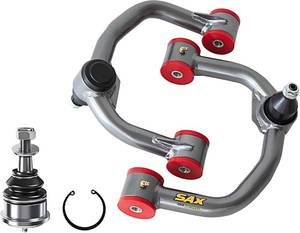 lot 111527 image: Retails for $113 2-4 Front Upper Control Arms for 2004-2020 Ford F150, 2007-2015 Ford Explorer Lincoln Navigator, 2006-2008 Lincoln Mark LT, PU Bushed Silver Tubular Arms with Ball Joints
