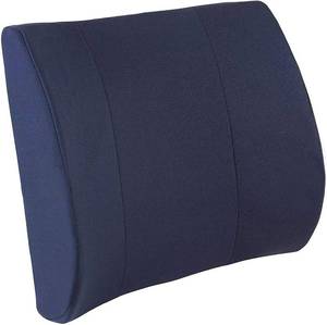lot 111531 image: DMI Lumbar Support Pillow for Chair to Assist with Back Support with Removable Washable Cover to Ease Lower Back Pain and Discomfort while Improving Posture,14 x 13 x 5,Contoured Foam,Premium,Navy