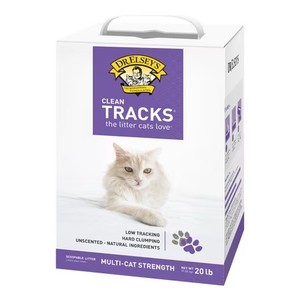 lot 111534 image: Dr. Elseys Clean Tracks Clumping Clay Cat Litter, 20 lb. Box
