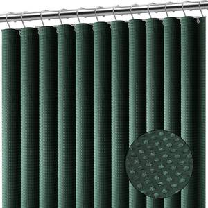 lot 111546 image: Clara Clark Hunter Green Shower Curtain - Hotel Quality Waffle Fabric Bath Curtain 72x72, Heavy Duty Waterproof Shower Curtains for Bathroom