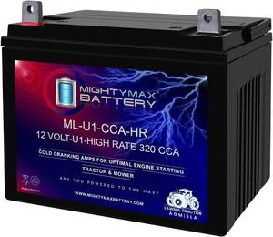 lot 111553 image: Mighty Max Battery ML-U1-CCAHR 12V 320CCA Battery for JohnDeere X320 300CCA Lawn Mower