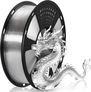 lot 111554 image: Geeetech PETG Filament 1.75mm Transparent, 1 KG (2.2lbs) Neatly Wound Spool 3D Printer Filament, High-Toughness,  0.02mm Accuracy, Non-Clogging & Non-Stringing, Fits Most FDM Printers, Clear