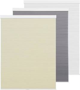 lot 111572 image: Cordless Cellular Shades Blackout Honeycomb Window Shades and Blinds, Room Darkening Cellular Blinds for Windows, Home and Bedroom, 21 W x 64 H, Beige