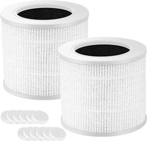 lot 211360 image: 2 Pack Core Mini Filter H13 True HEPA Filters for LEVOIT Core Mini Core Mini-P Air Purifier Replacement Filter 3-in-1 HEPA, High-Efficiency Activated Carbon, Replace Part Core Mini-RF
