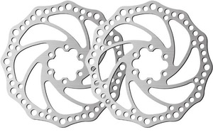 lot 211384 image: 2Pcs 160mm Disc Brake Rotor Stainless Steel Bike Disc Brake Rotor Fit for Road Bike,Mountain Bike,MTB,BMX