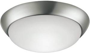 lot 211385 image: 13-in W Brushed Nickel LED Flush Mount Light ENERGY STAR