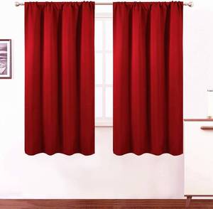 lot 311285 image: LEMOMO Red Blackout Curtains42 x 63 InchSet of 2 Panels Room Darkening Curtains for Bedroom