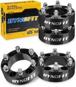lot 411253 image: Retails for $120 dynofit 6x5.5 to 6x5.5 Forged 2inch Wheel Spacers Adapters for 1999-2025 Silverado Sierra 1500 Yukon 2019-2025 Ram 1500  Set of 4-Piece Compatible with Chevrolet GMC Cadillac 6x139.7 M14x1.5 Studs