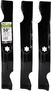 lot 411257 image: MaxPower 561545B 3-Blade Set for Many 50 in. Cut MTD, Cub Cadet, Troy-Bilt Mowers, Replaces OEM #s 742-04056, 942-04056, 742-04053, 112-0316 and Others