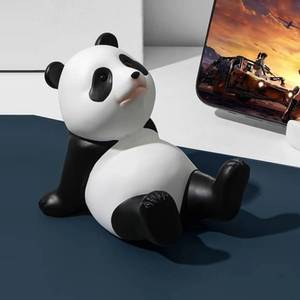 lot 411270 image: Cartoon Panda Mobile Phone Holder Stand for Home Office Decoration Tabletop Phones Tablet Lazy Bracket,A (8.5  9cm)