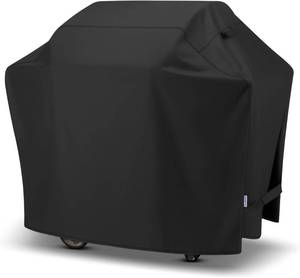 lot 411276 image: SunPatio Grill Cover 55 Inch, Outdoor Heavy Duty Waterproof Barbecue Gas Cover, UV & Fade Resistant, All Weather Protection Compatible for Weber Charbroil Nexgrill Kenmore Grills and More, Black