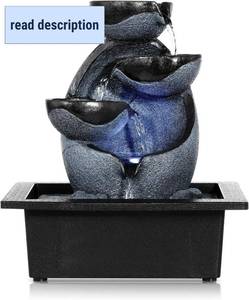 lot 111576 image: WICHEMI Tabletop Water Fountain Water Fountains Indoor Waterfall Fountain with LED Light Water Feature Indoor Zen Meditation Desktop Fountains for Home and Office Indoor Spaces Decor