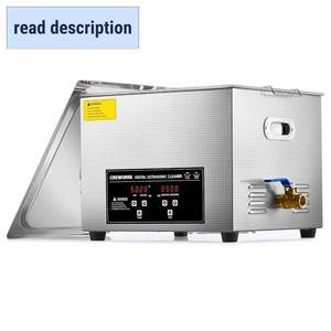 lot 311291 image: Retails for $162 CREWORKS 360W 15L Stainless Steel Cleaning Machine, 4 gal Ultrasound Cleaner with Heater and Timer, Digital Sonic Cleaning Machine for Professional Jewelry Tool Watch Glasses Retainer Parts Cleaning