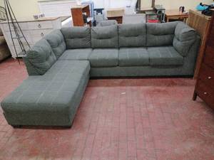 Large Grey Sectional Sofa with Chaise