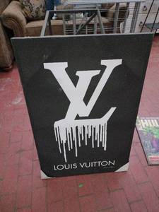 lot 25208 image: Louis Vuitton Drip Logo Wall Art - Retail $65