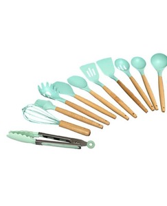 lot 25263 image: Tyenaza 11 Pcs Silicone Cooking Utensils Set, Non-Stick Silicone Cooking Utensils Set with Holder, Kitchen Utensil Gadgets Tools Set for Nonstick Cookware,Dishwasher Safe (No Storage Cup) -
