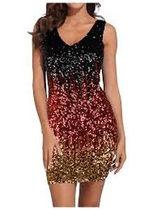 lot 25261 image: PrettyGuide Sleeveless Womens Vintage Sequin Dress -